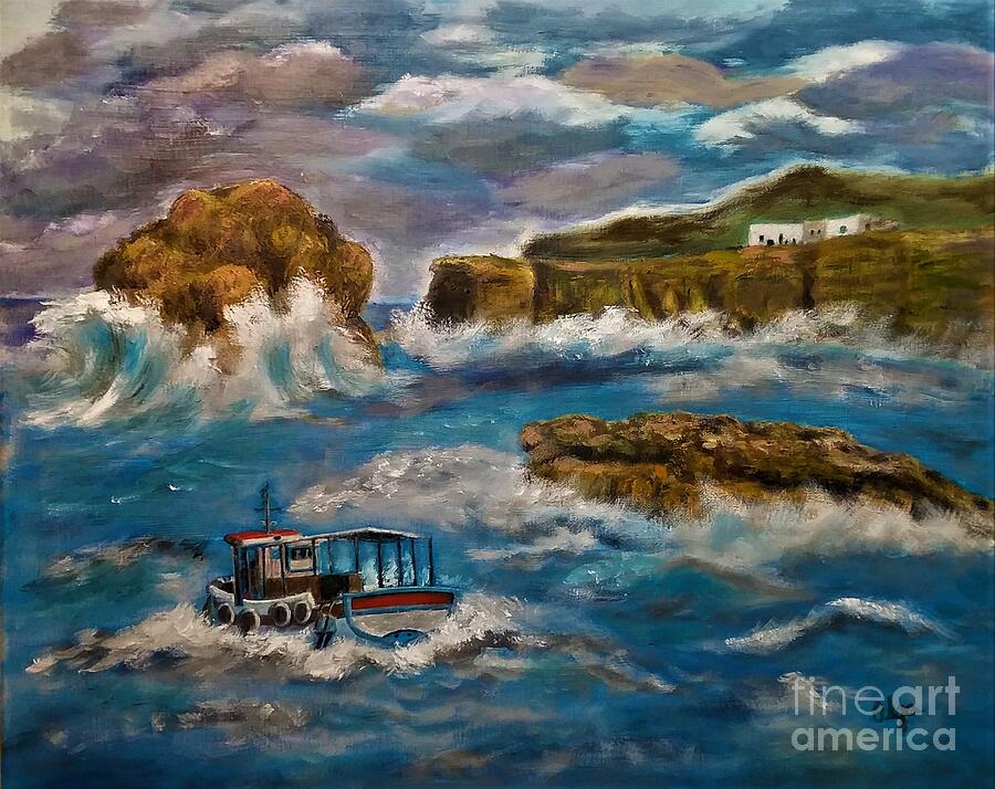 Storm at Sea Painting by Olga Silverman