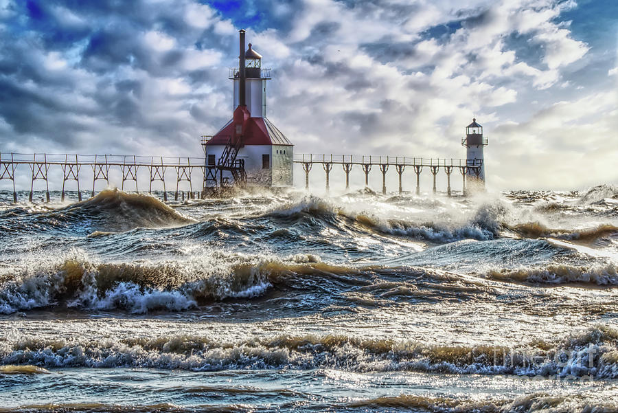 Storm At St Joseph Lighthouse Photograph by Jennifer White
