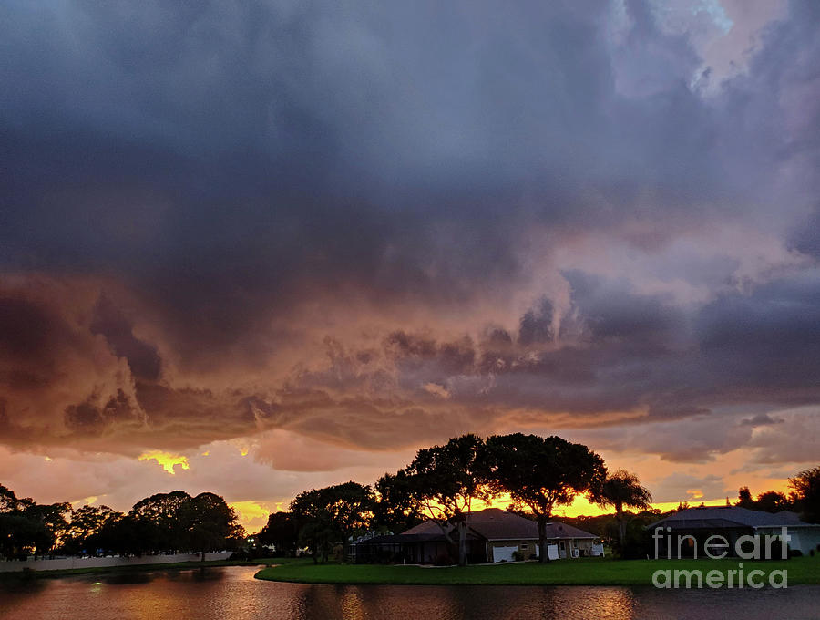 Storm at Sunset Photograph by Sharon Williams Eng