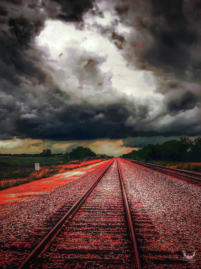 Storm at the Tracks Photograph by Pam Rendall