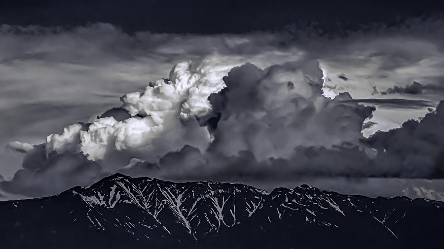 Storm Behind Mono Lake Photograph by Bill Ray