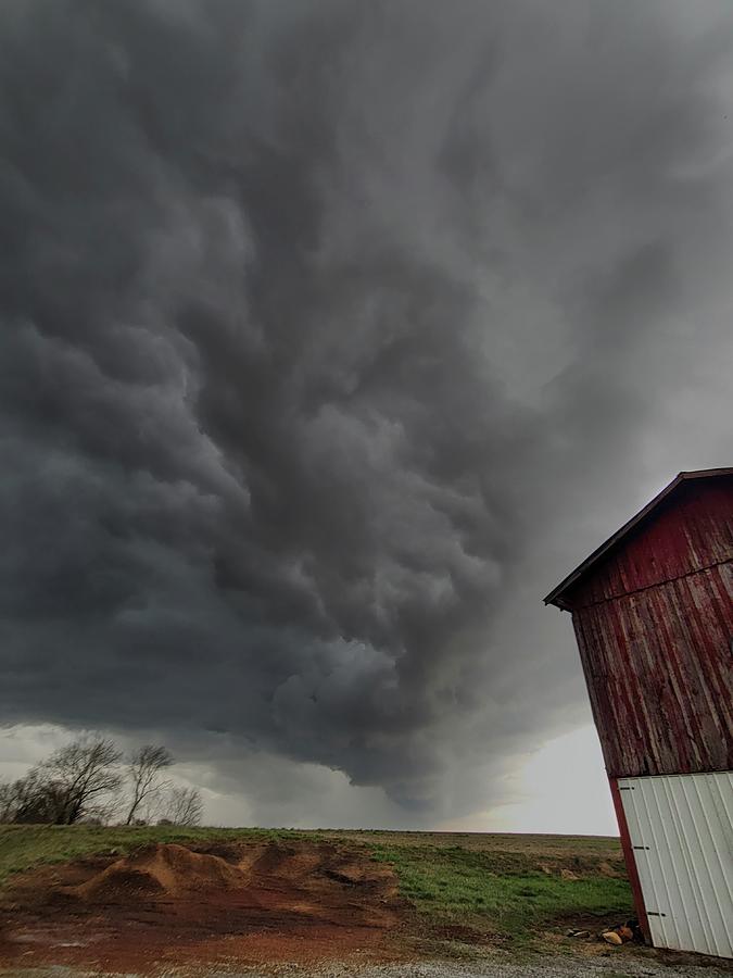 Storm Beyond The Barn Photograph by Ally White