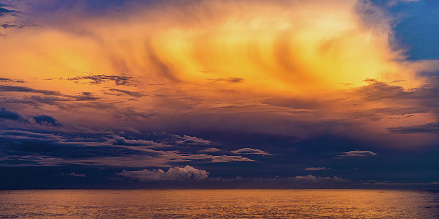 Storm Clouds at Sunrise Mazatlan Mexico Photograph by Tommy Farnsworth