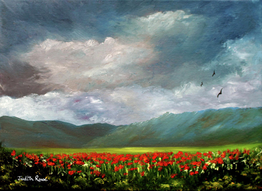 Storm Clouds Brewing Painting by Judith Rowe