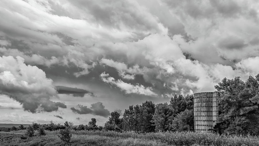 Storm Clouds Over an Abandoned Silo Photograph by Guy Whiteley