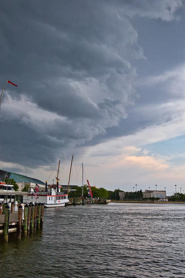 Boat Photograph - Storm Clouds Over Annapolis, MD by Kerri Batrowny
