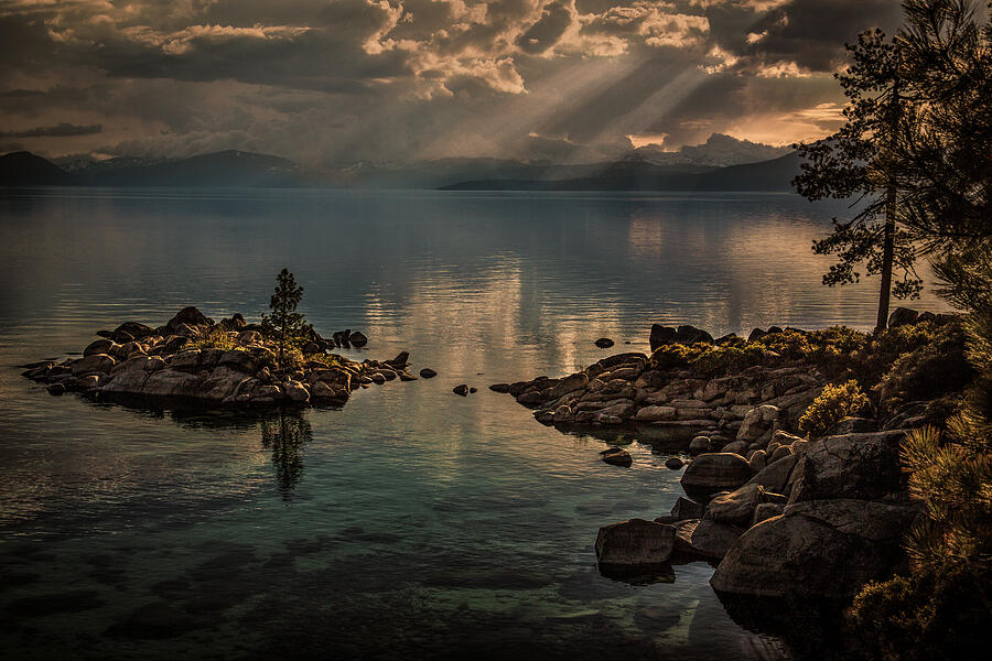 Storm Clouds over Lake Tahoe Photograph by Rick Strobaugh