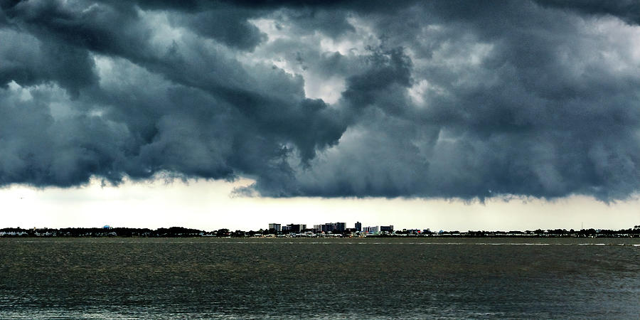 Storm Clouds over Ocean City Photograph by Bill Swartwout