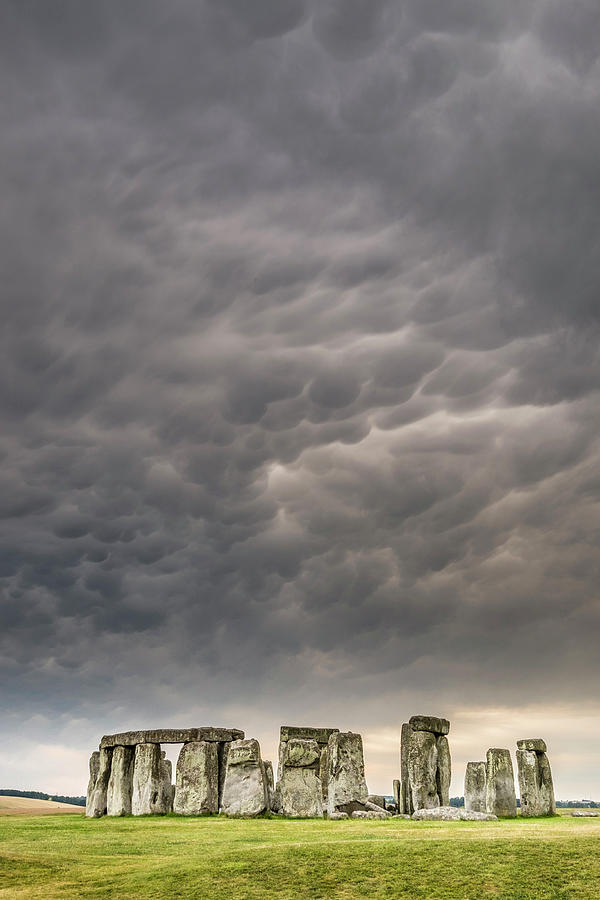 storm clouds over Stonehenge Photograph by David L Moore