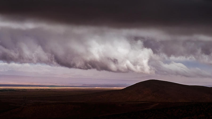 Nature Photograph - Storm Clouds Over the Desert #2 - Morocco by Stuart Litoff