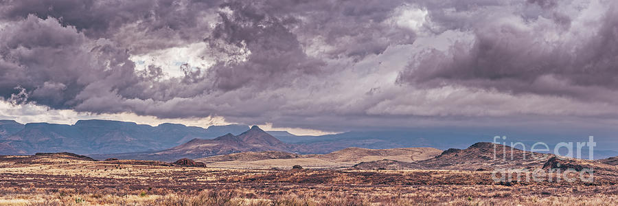 Storm Clouds Rolling Over the Davis Mountains of West Texas -  Photograph by Silvio Ligutti