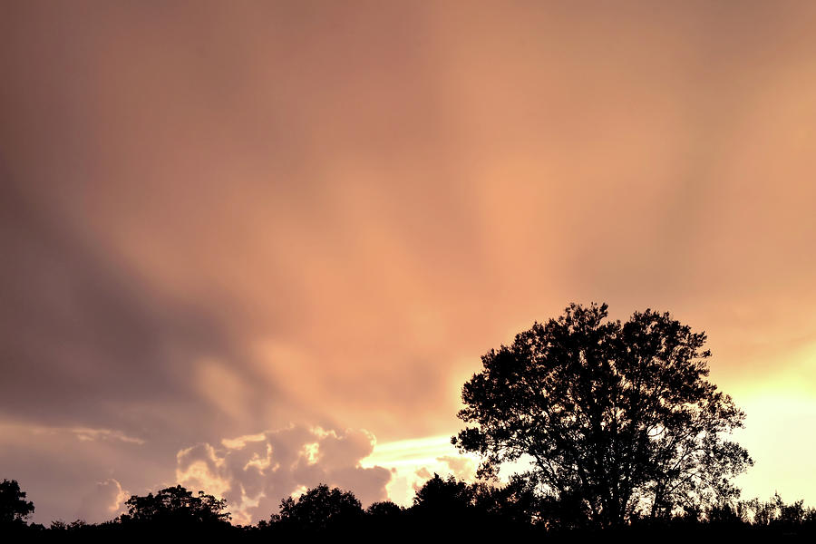 Storm Clouds With Crepuscular Rays Photograph by Kathy K McClellan