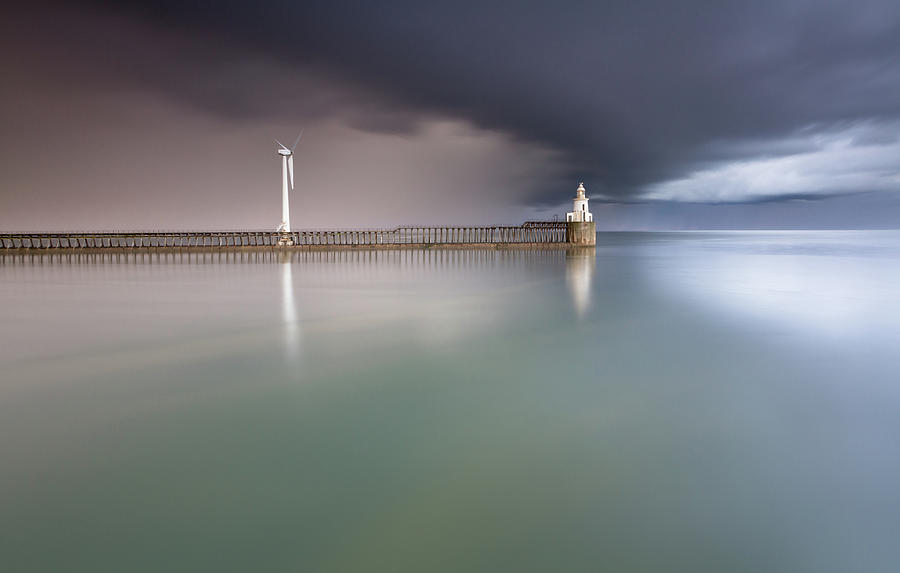 Storm Front - Blyth Pier Photograph by Anita Nicholson