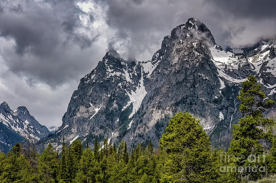 Storm In The Tetons Toned Photograph