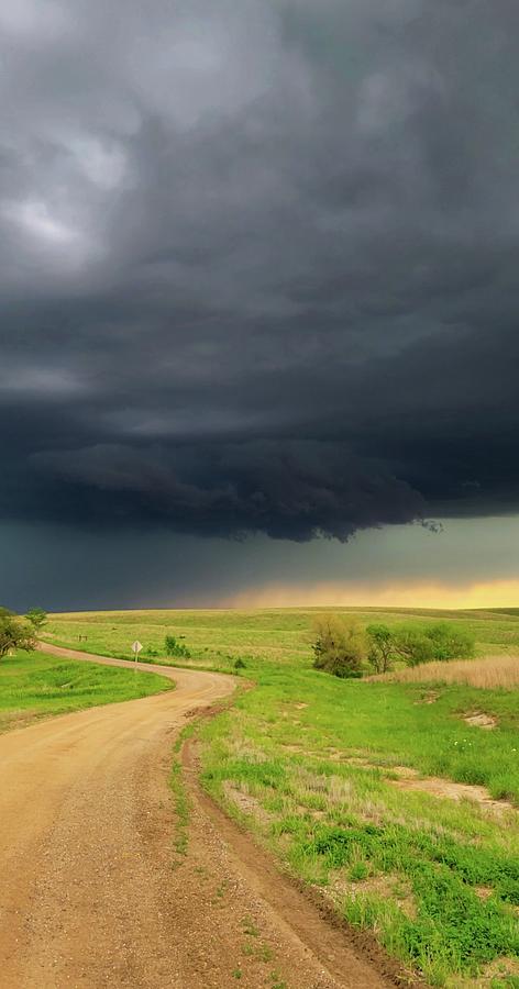 Nature Photograph - Storm Near Ellsworth, Kansas 5/26/21 by Ally White