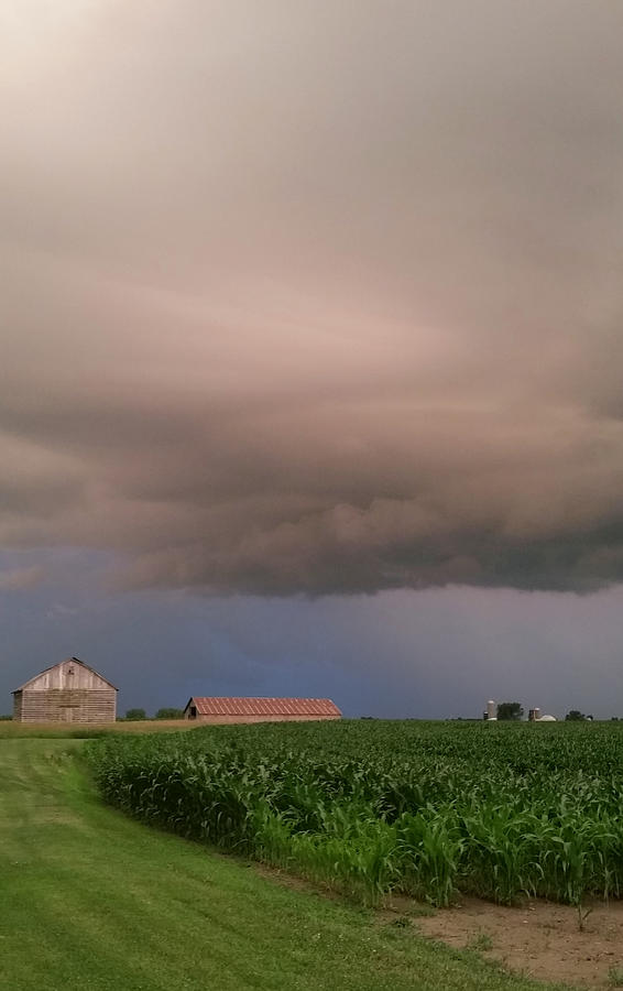 Storm Near Oskaloosa, Iowa at Sunset  Photograph by Ally White