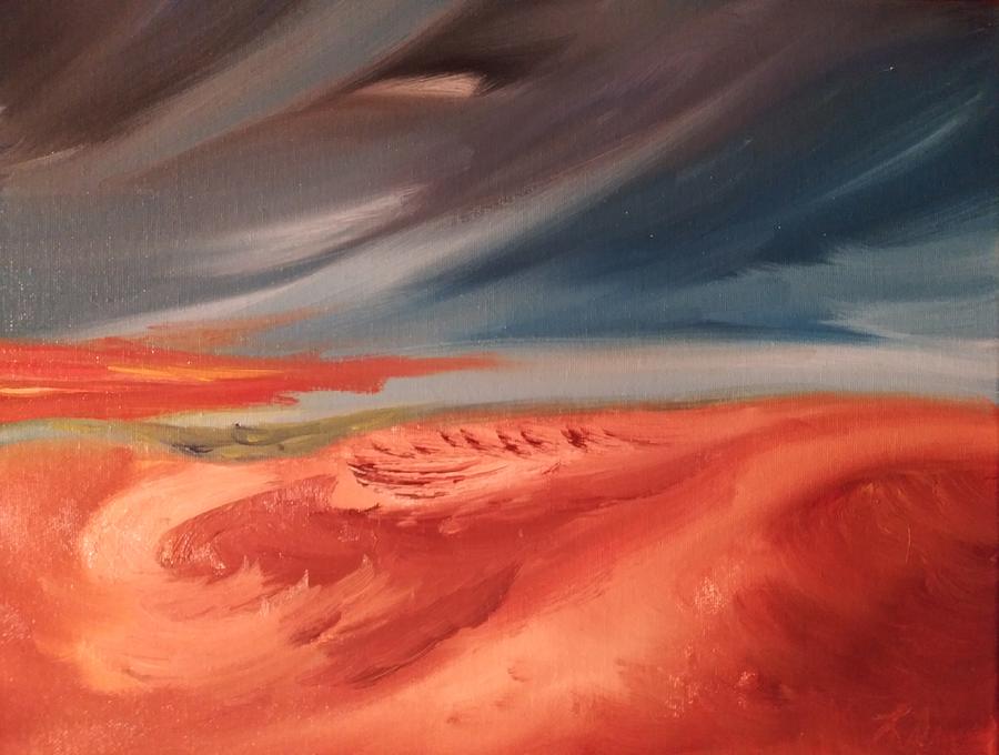 Storm of the Sand Dunes Painting by Robert Nickologianis