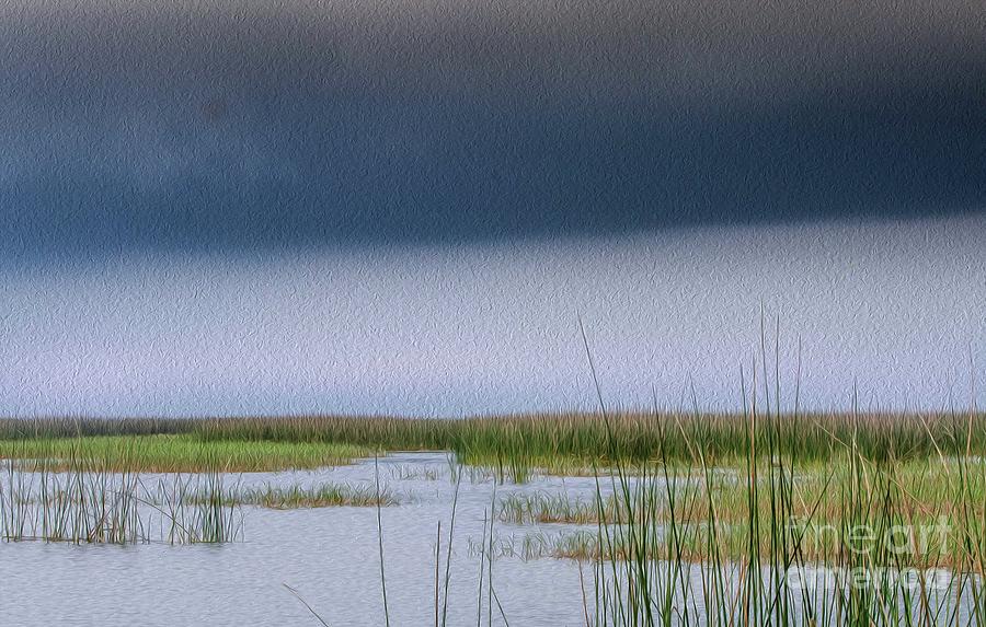 Storm on Lake Okeechobee Digital Art by Patti Powers