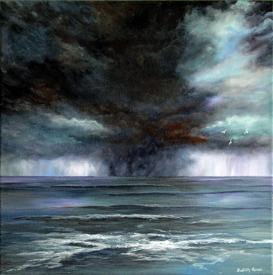 Storm out at Sea Painting by Judith Rowe