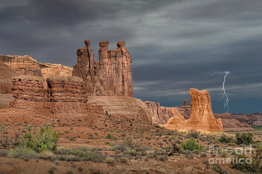 Storm Over Arches National Park Photograph by Sandra Bronstein