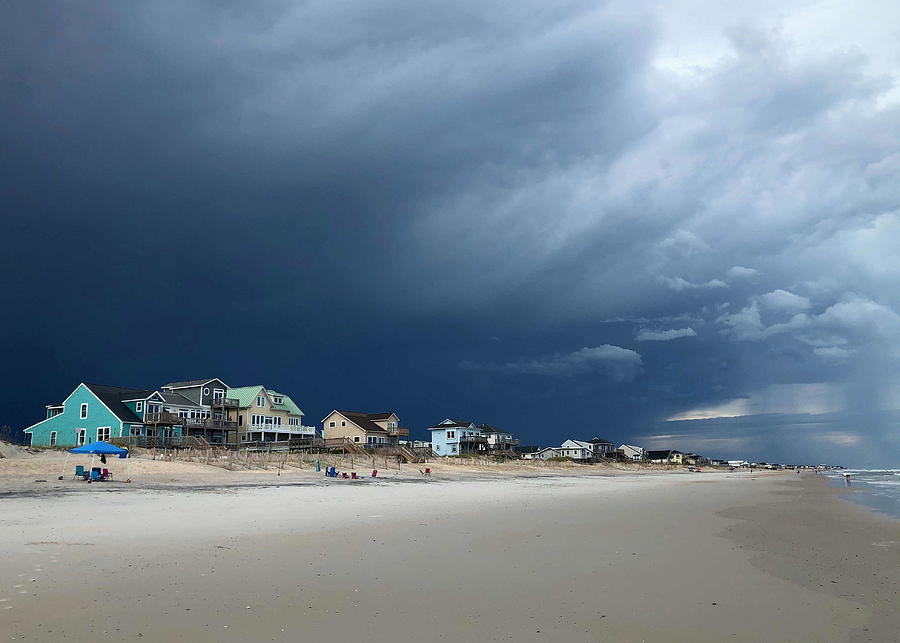 Storm Over Beach Cottages Photograph by Shirley Galbrecht