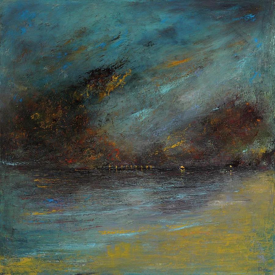 Storm over Glenelg Pier Painting by Roger Clarke