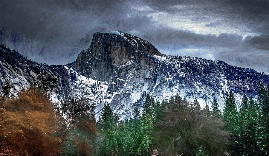 Yosemite National Park Photograph - Storm Over Half Dome by Wayne King