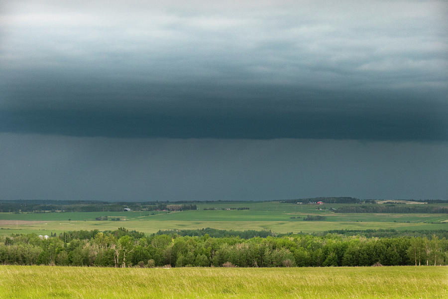 Summer Photograph - Storm Over Prairie Farmland by Phil And Karen Rispin