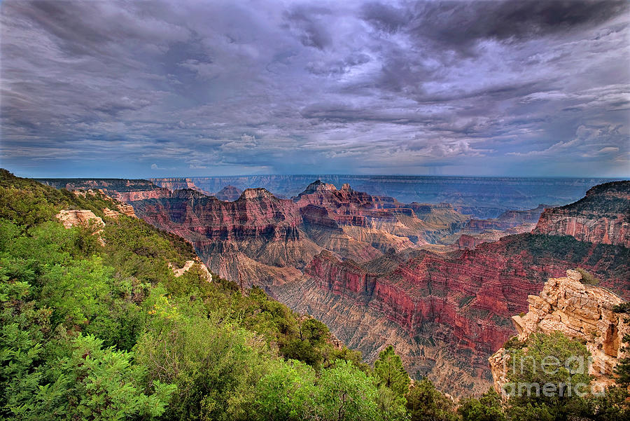 Storm Over The North Rim Grand Canyon National Park Arizona Photograph by Dave Welling