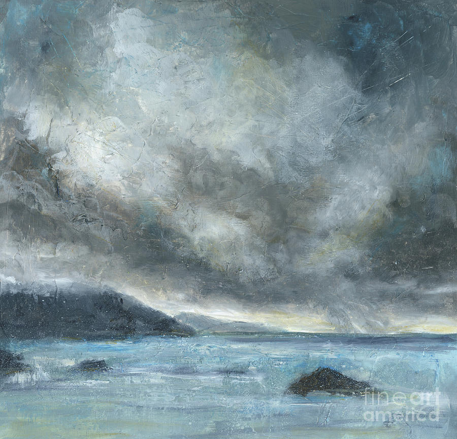 Storm Over the Sea Painting by Jill Battaglia