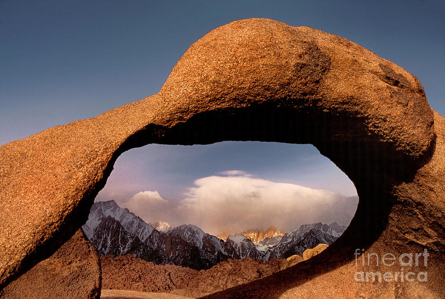 Storm Through Mobius Arch Alabama Hills California Photograph by Dave Welling