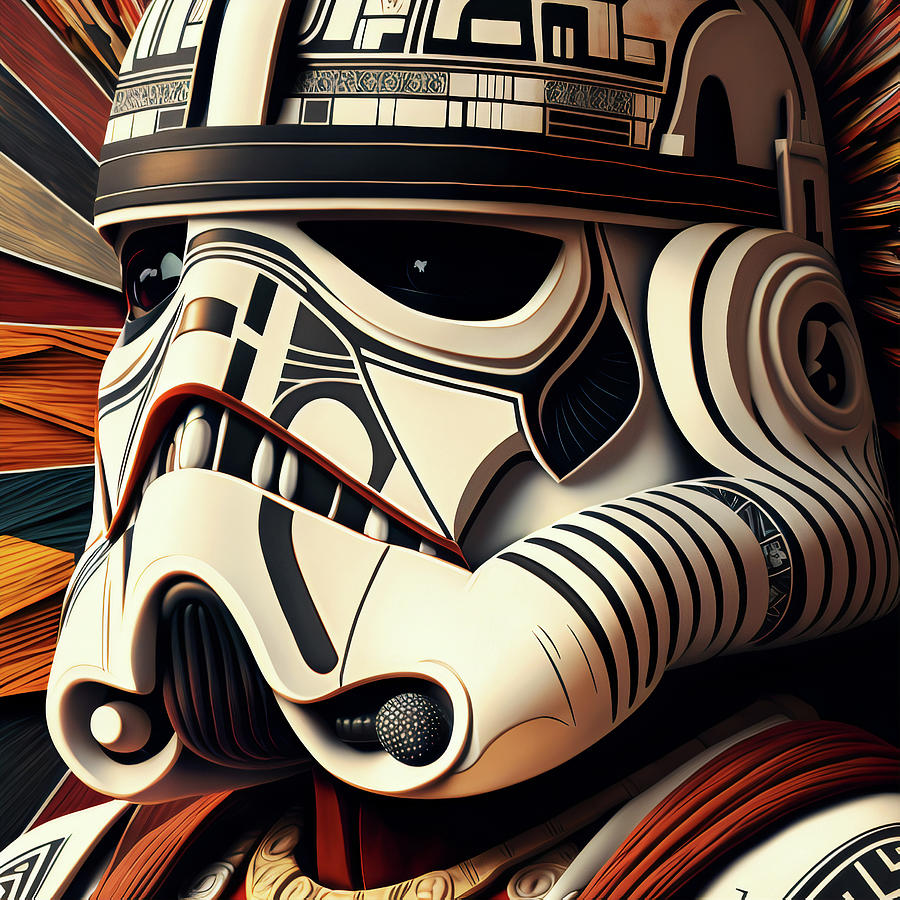Star Wars Digital Art - Storm Trooper Chicano Style by iTCHY
