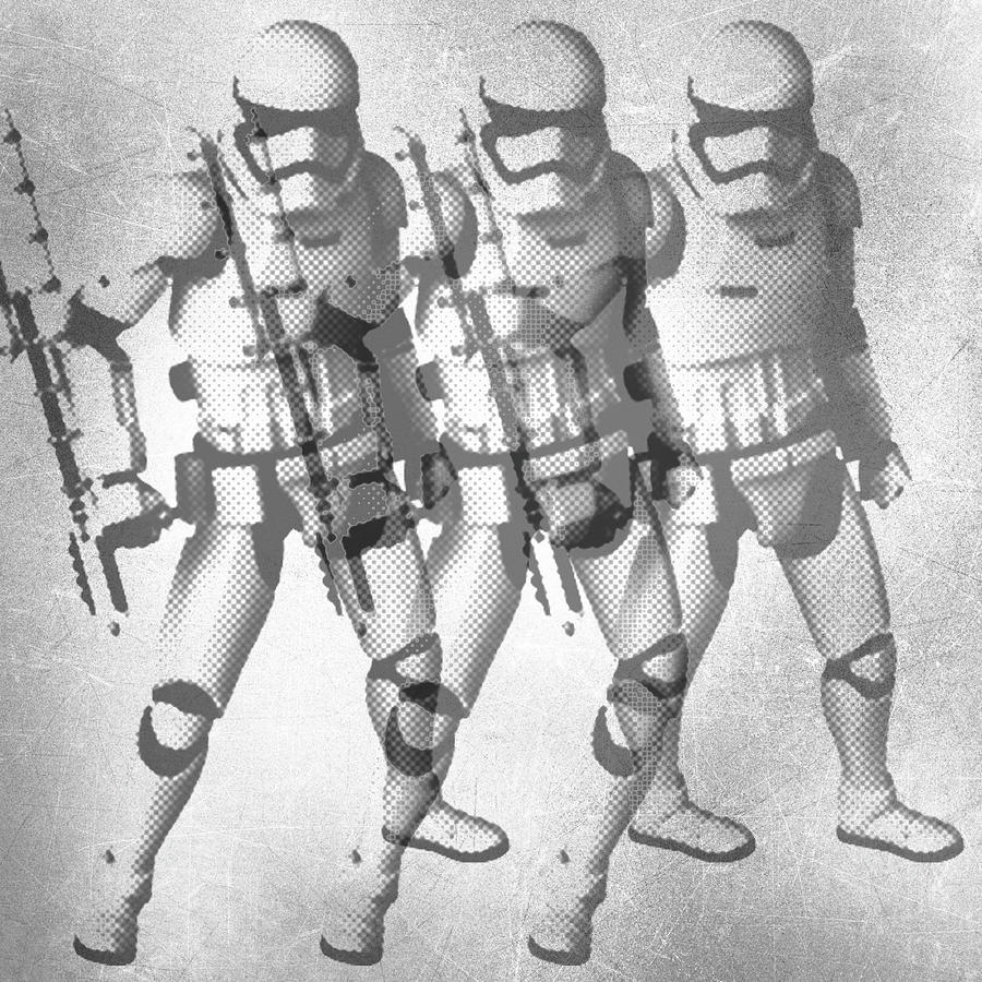 Storm Trooper Star Wars Elvis Warhol Painting by Tony Rubino