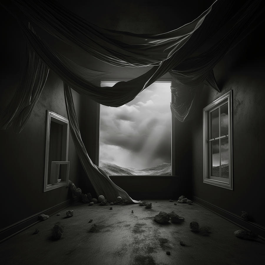 Still Life Digital Art - Storm Wanes Outside the Window by YoPedro
