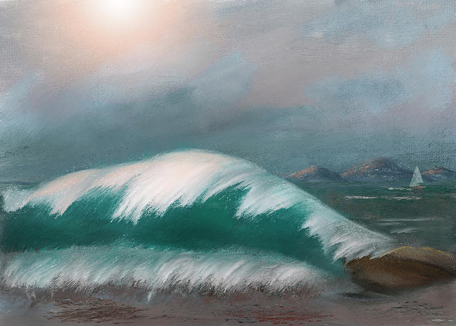Storm Wave Digital Art by Mary Timman