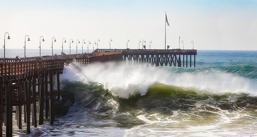 Storm Waves at Ventura California Pier Photograph by John A Rodriguez