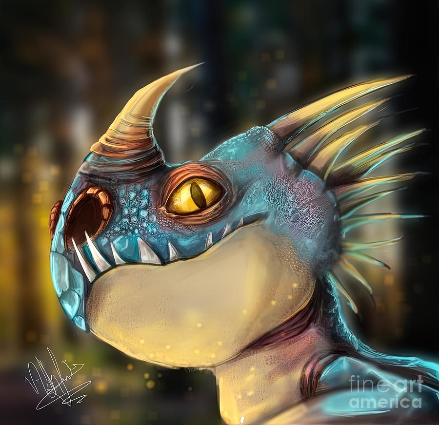 Stormfly How To Train Your Dragon Painting by Davis Davies - Pixels