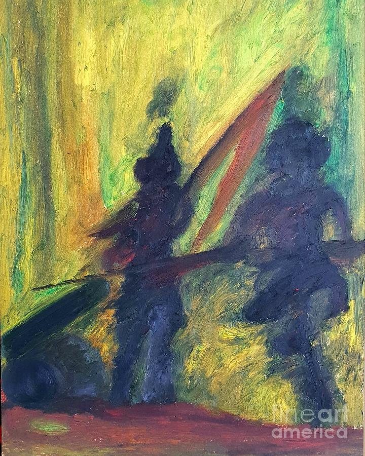 Storming A Barikade Painting
