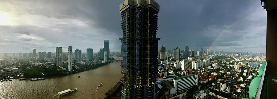 City Photograph - Storms and Rainbows Over Bangkok by Richard Bryce and Family
