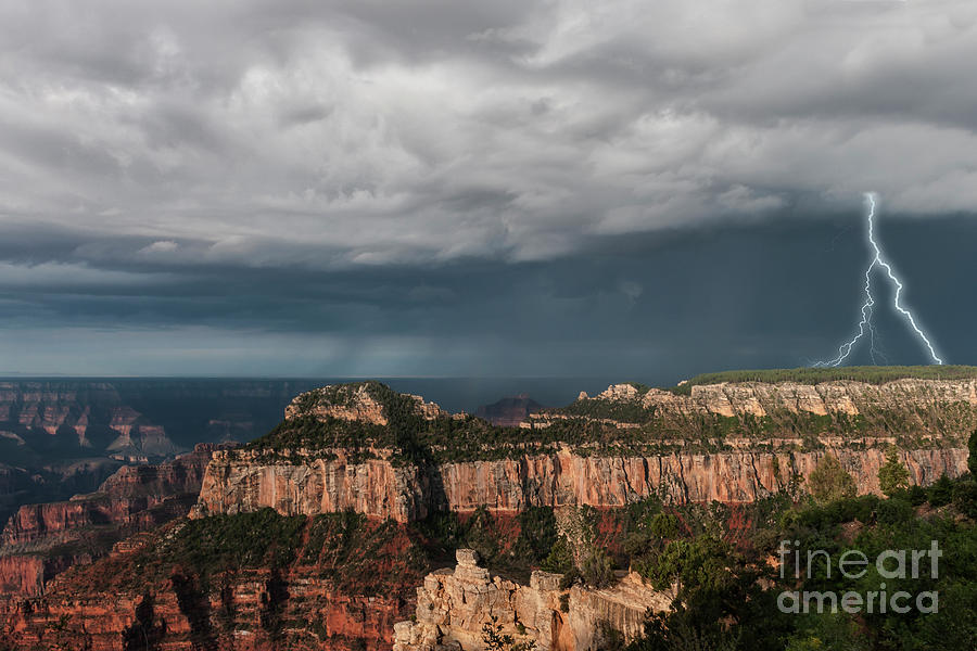 Storms at the Grand Canyon North Rim Photograph by Sandra Bronstein