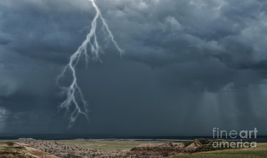 Storms in the Badlands Photograph by Sandra Bronstein