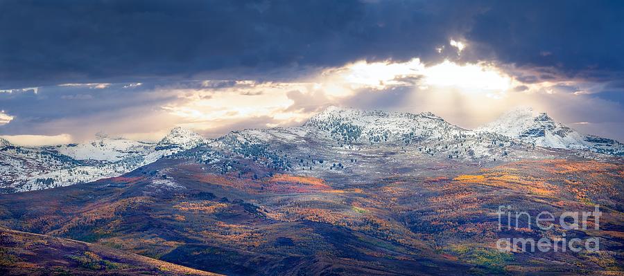 Stormy Autumn Morning in the Ruby Mountains  Photograph by Leslie Wells
