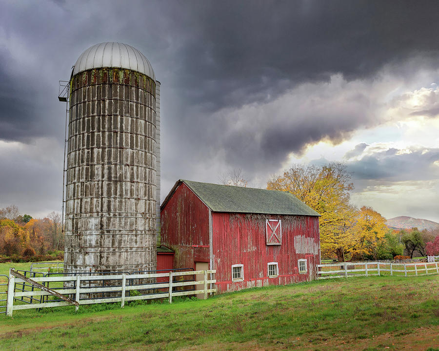 Farm Photograph - Stormy Autumn Skies by Bill Wakeley