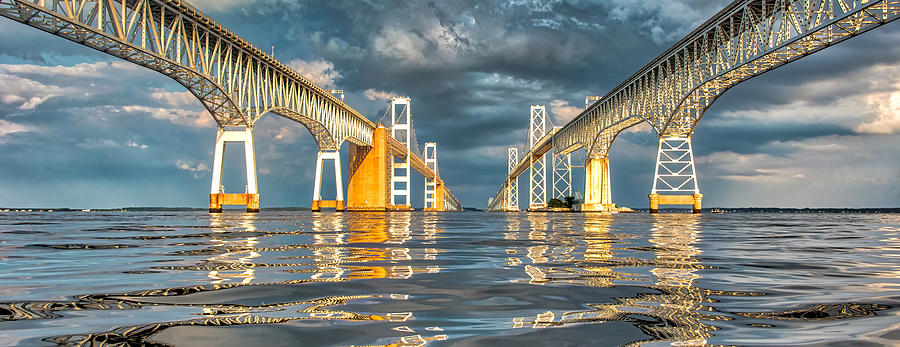 Bridge Photograph - Stormy Bay Bridge by Dianne Poole