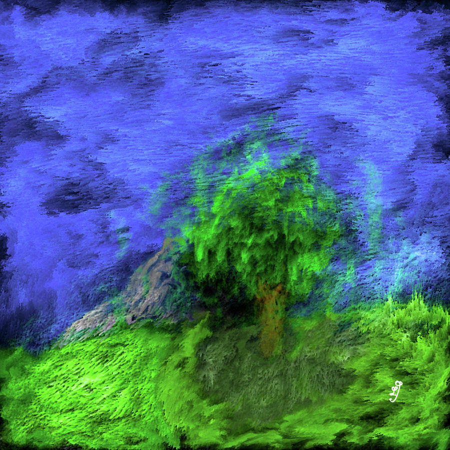 Tree Digital Art - Stormy blue #k0 by Leif Sohlman