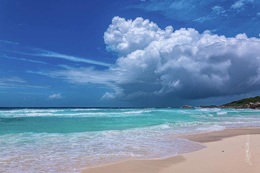 Stormy Clouds above Sandy Beach Photograph by Judith Barath