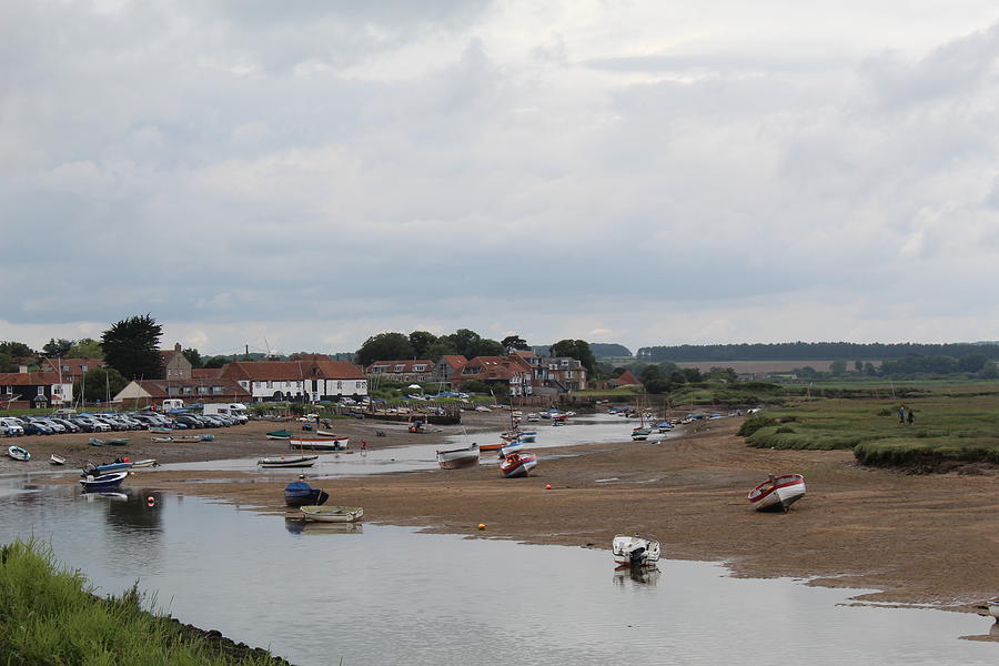 Boat Photograph - Stormy Day at Burnham Overy Staithe Norfolk UK by Emmie Norfolk