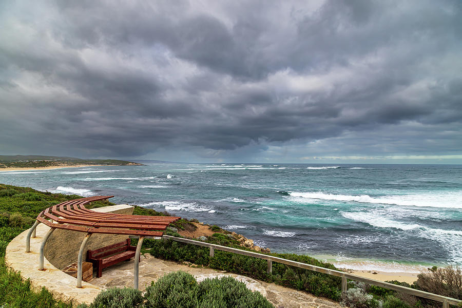 Stormy Day At Margaret River Photograph by Robert Caddy
