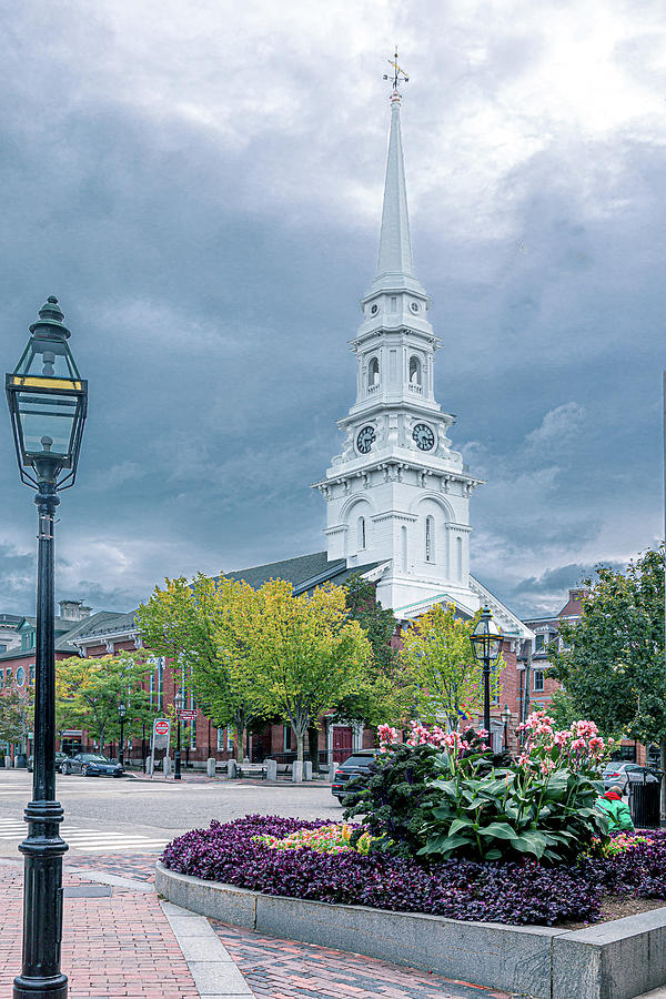 Stormy day Church Photograph by Mary Rodvold Photography - Fine Art America