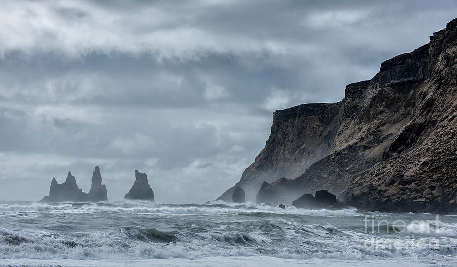Stormy Day in Vik, Iceland Photograph by Sandra Bronstein